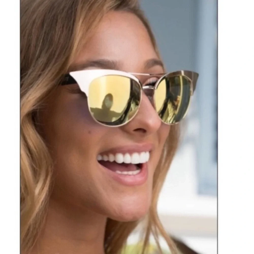 Quay Zig Gold Mirror Sunglasses
